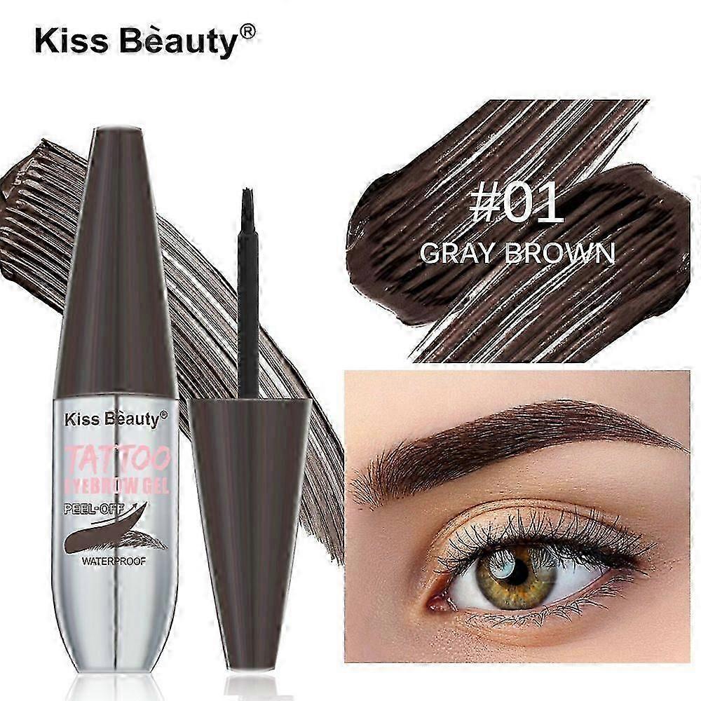 Easy Peel-Off Tinted Eyebrow Gel - Waterproof and Sweatproof Professional Tint for Defined, Long-Lasting Brows