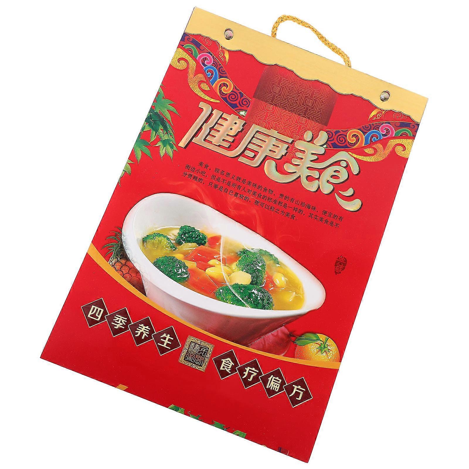 Decorative Lunar Calendar Gregorian Date Check Chinese Culture Enthusiasts Red Paper 1Pack
