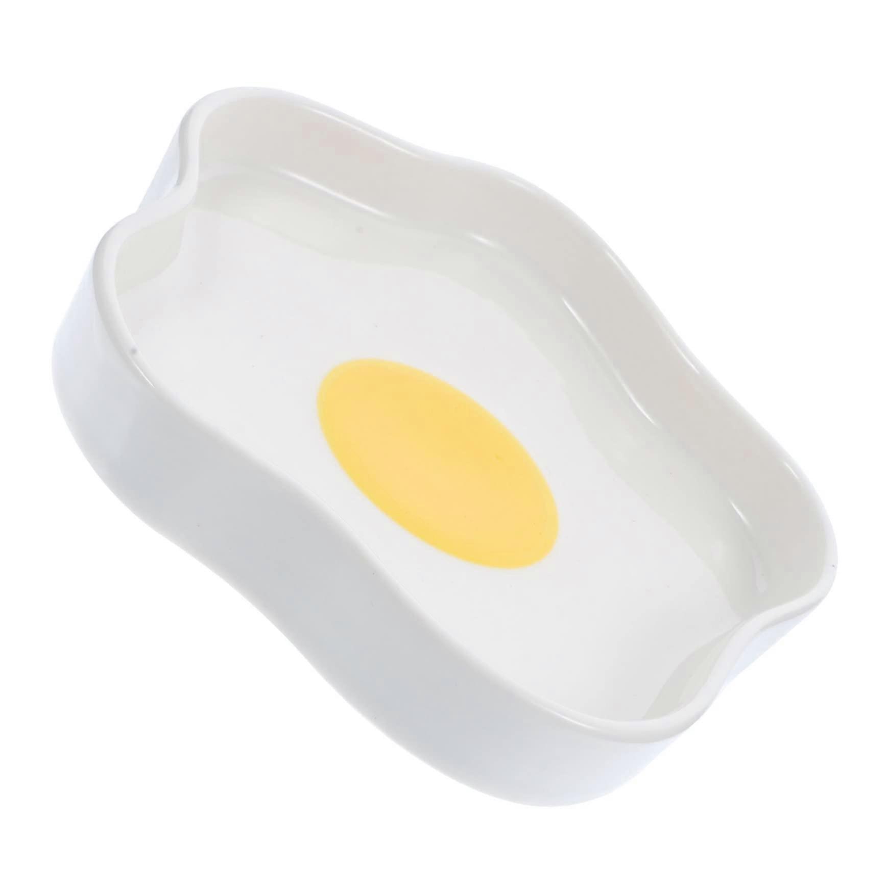 Ceramic Dinner Plate Lightweight Irregular Egg Shape Medium Size Home Use Restaurant Hotel Easy Clean Salad And Fruit