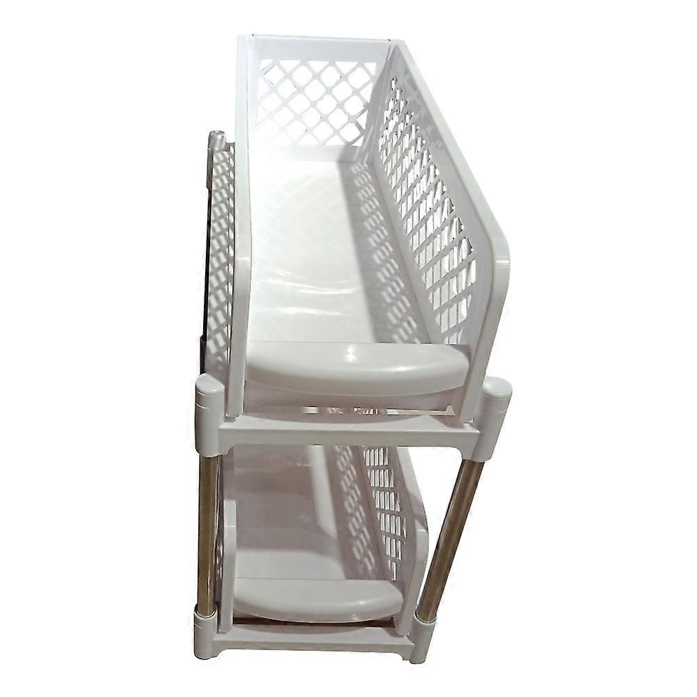 Professional Seasoning Rack Double Layer Storage Organizer for Convenient Bathroom Shelf