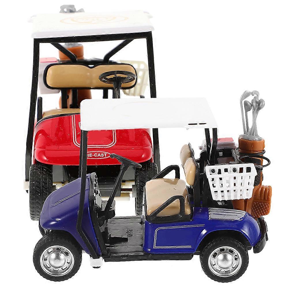 High Golf Cart Model Alloy Golf Cart Model for Decoration 2Pcs Assorted Color