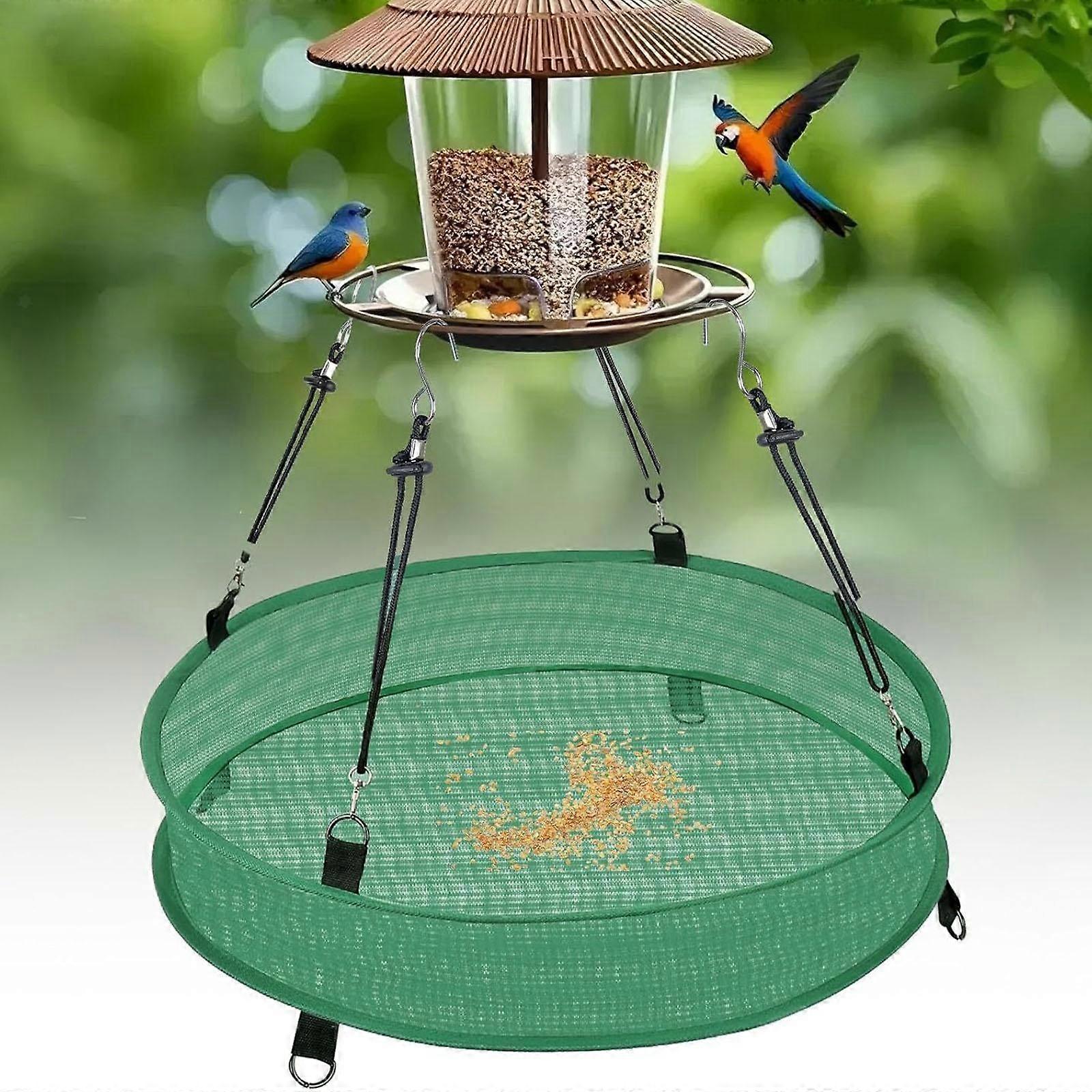 Bird Feeder Hoop Net Hopper Bird Feeder  Hanging Hoop Platform for Garden Pole