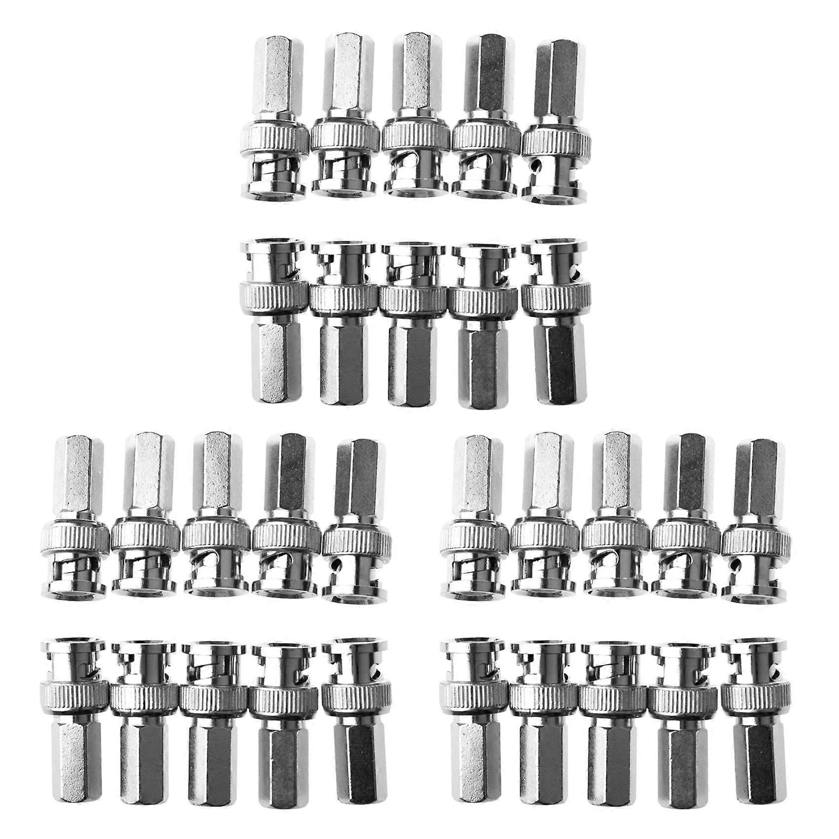 30x Twist-on BNC Male Coax Connectors CCTV RG59