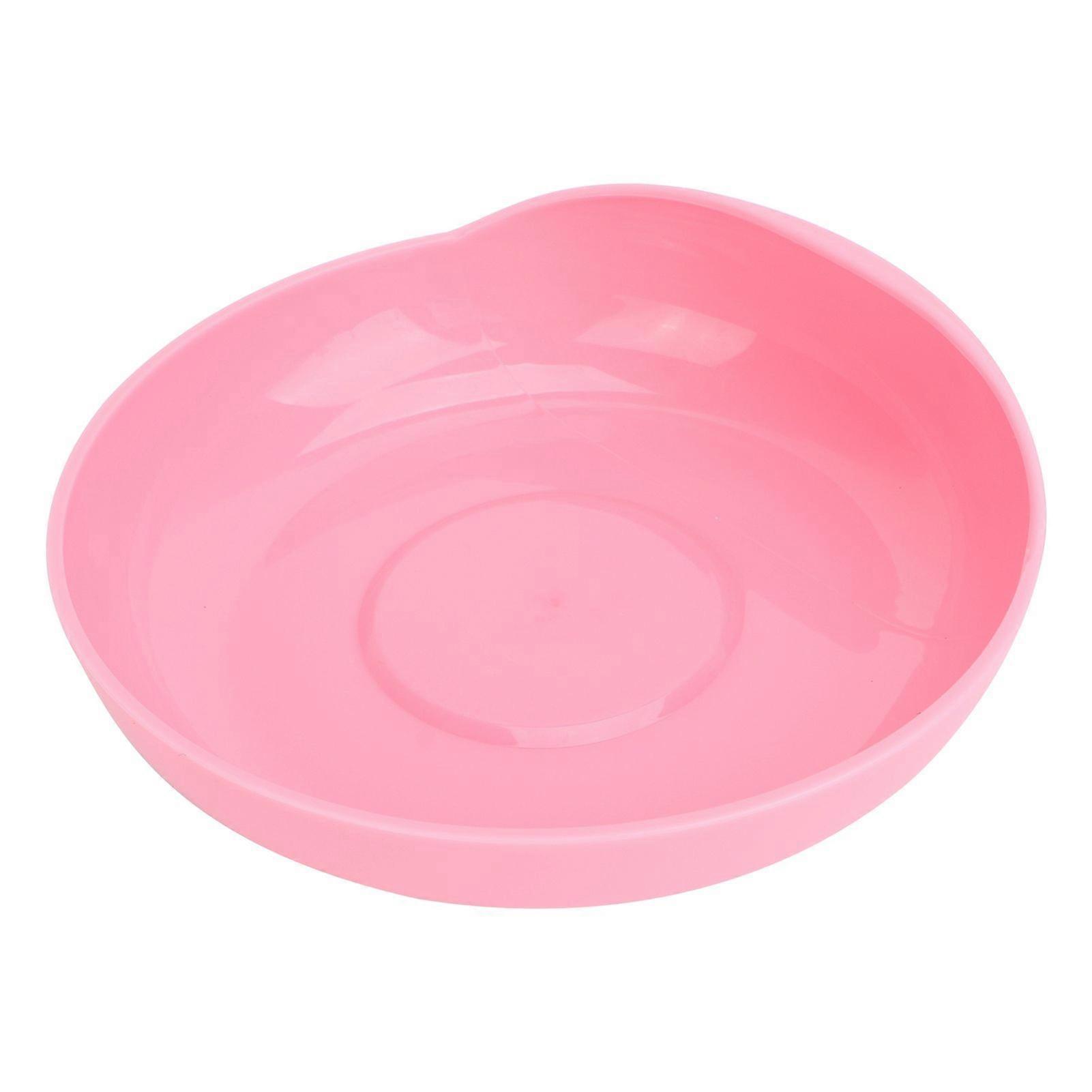 Widened Plate NonSlip SpillProof Elderly Disabled Care Tableware with Suction Cup Base Pink
