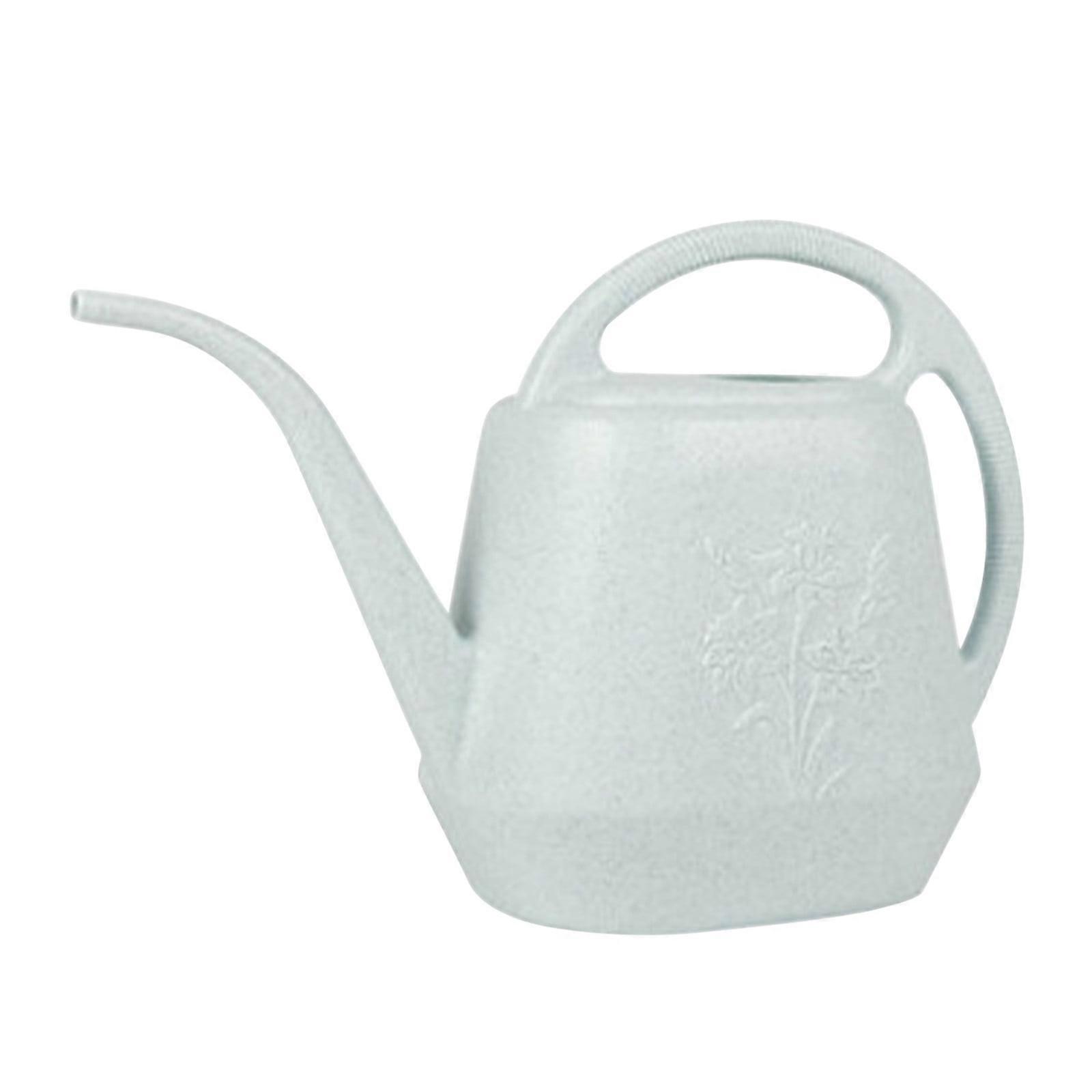 1 Gallon Long Spout Watering Can with Handle, Flower Patterns Plastic Watering Can for Indoor Garden Plants