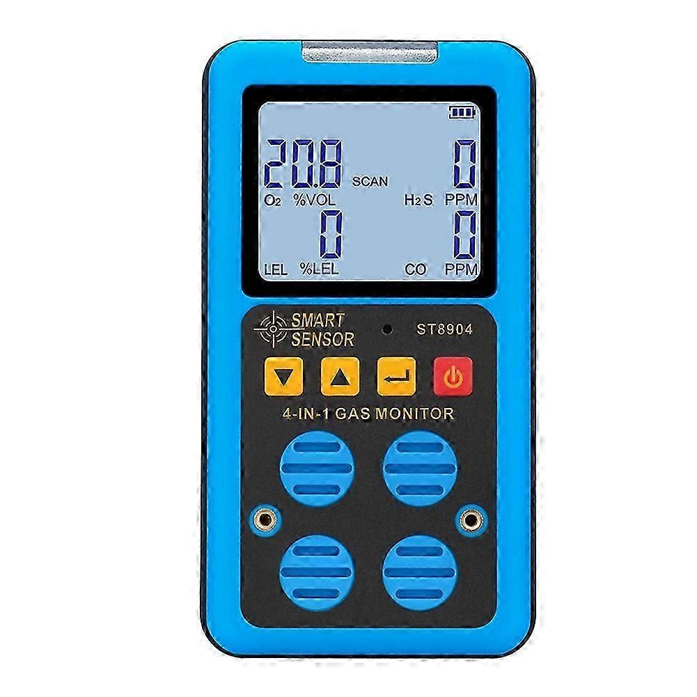 Gas Detector Oxygen O2 Hydrogen Sulfide H2S Carbon Monoxide CO Combustible Gas LEL Gas Meter