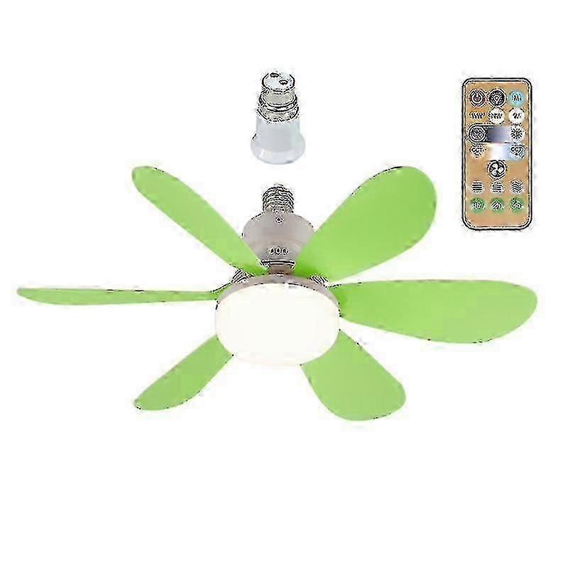 Remote Control Reversible Ceiling Fan with LED Light, 40W E27 Bulb Compatible for Bedroom