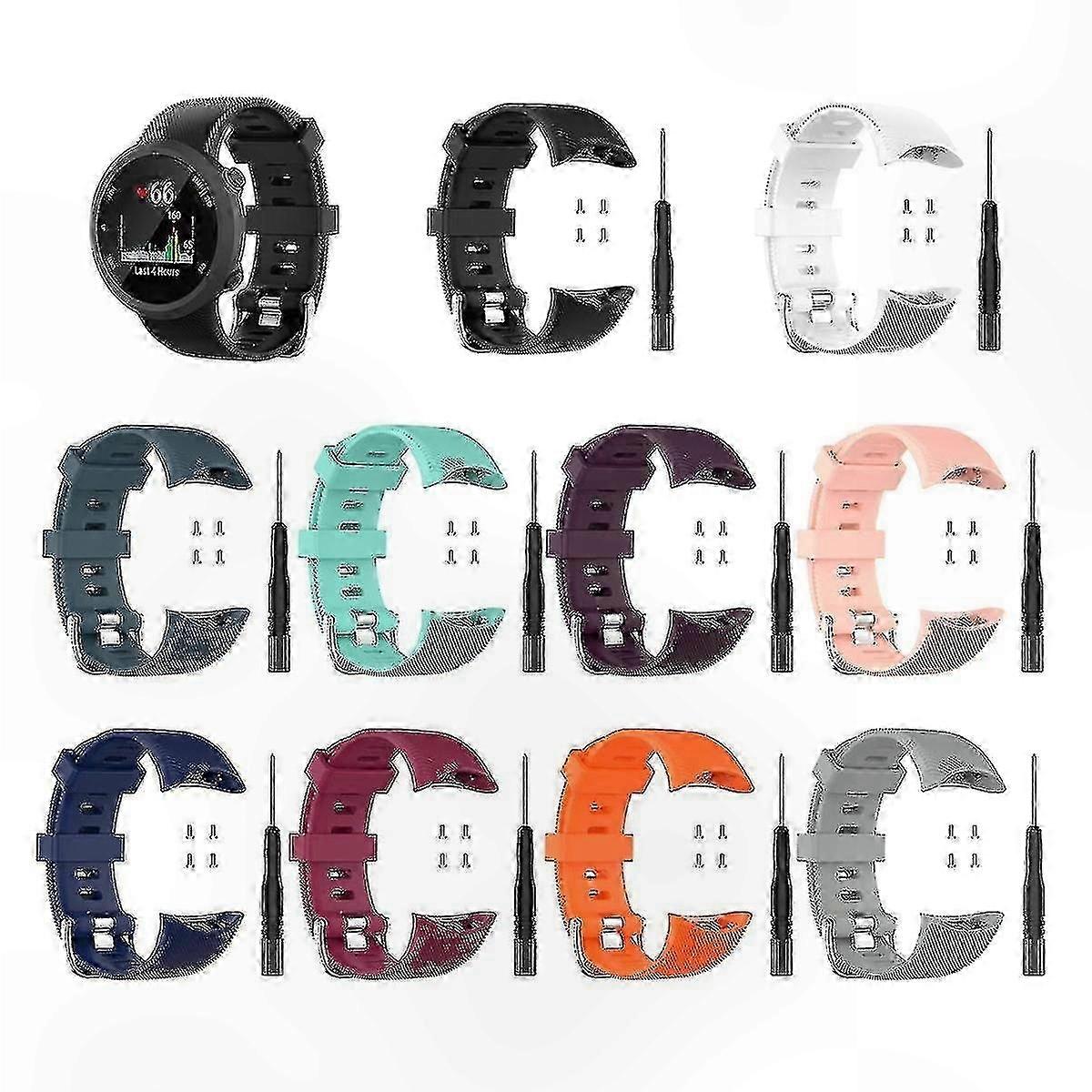 Durable Silicone Strap for Forerunner 45/45s - Compatible with Garmin Smartwatch Models