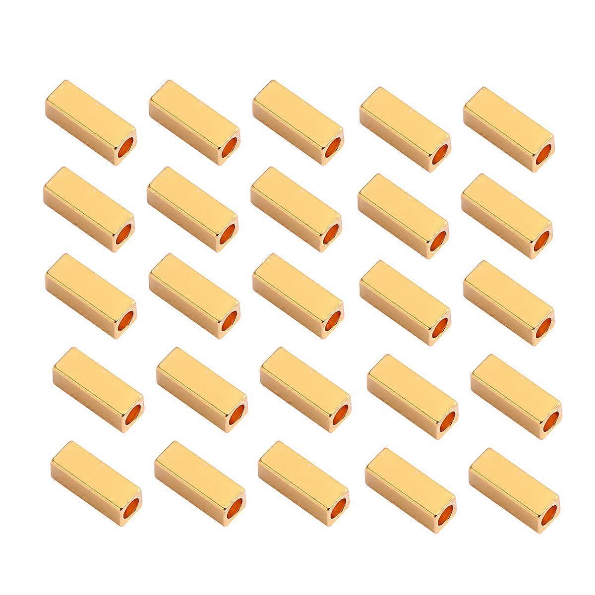 Tube Beads for Jewelry Making Rectangular Hollow Tubes Copper 50Pcs