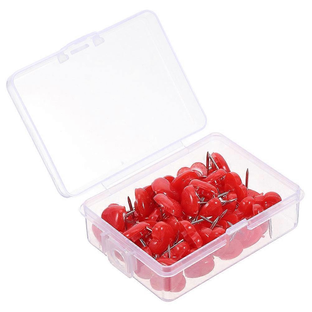 Decorative Heart Thumb Tacks for Holding Use 200Pcs Red Plastic