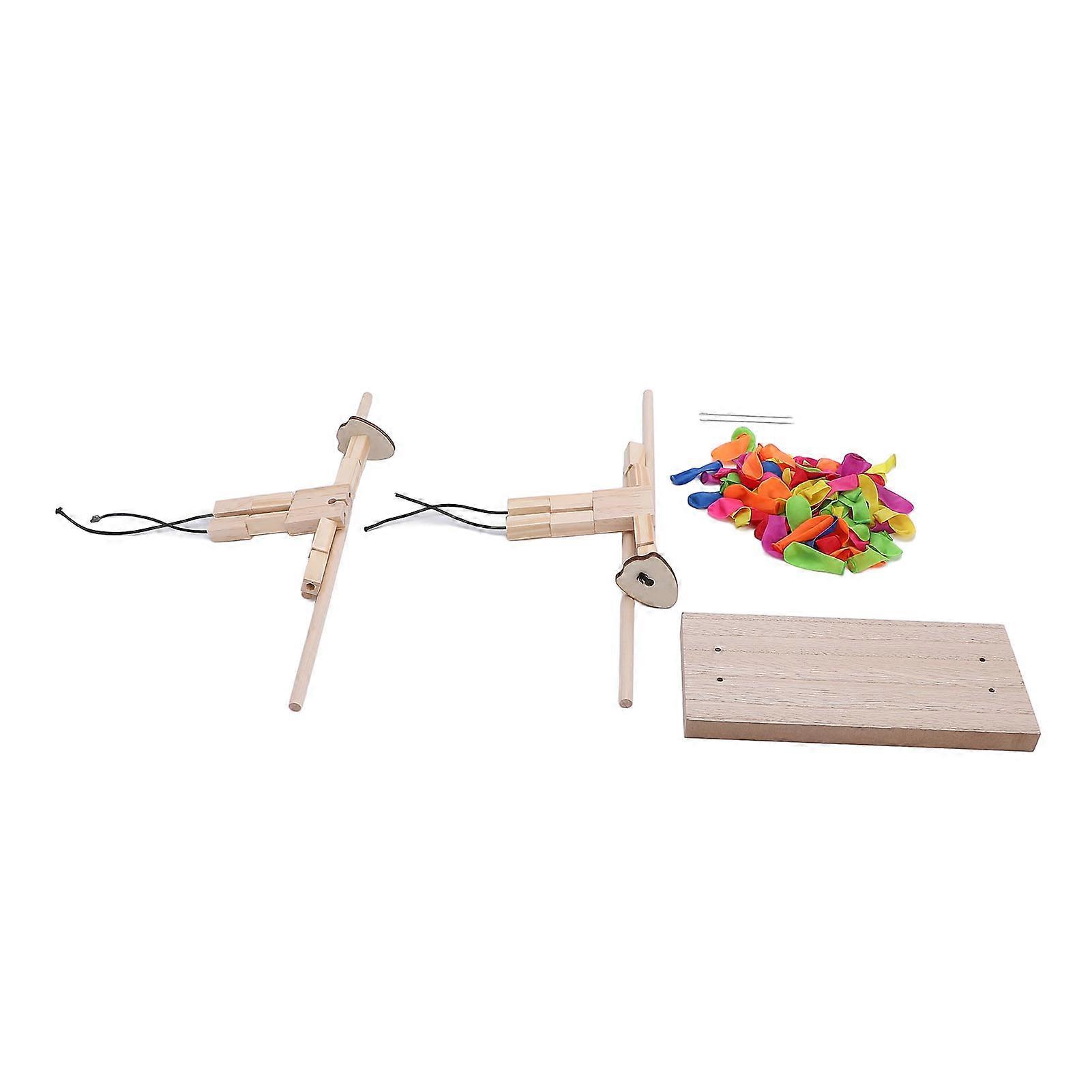 Fencing Puppets Fun Exciting Interactive Handmade Wooden 2 Player Balloon Man Battle for Toys 