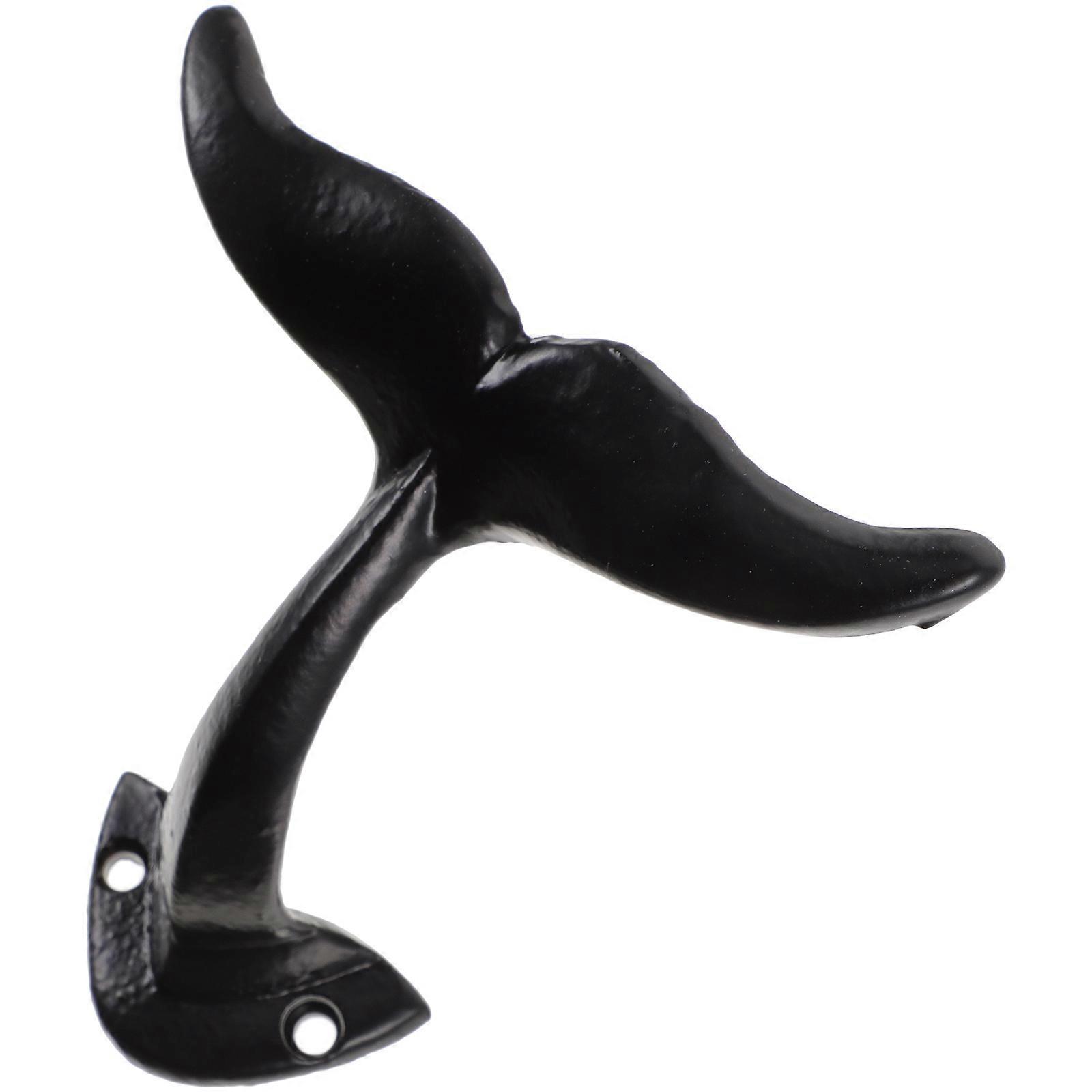 Whale Tail Iron Wall Hook Decorative Hook for Home Use 3Pcs
