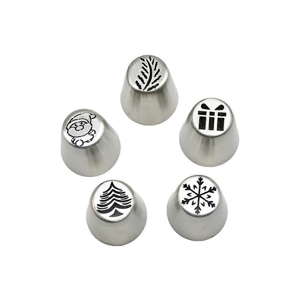 Cream Squeeze Sauce Mouth Pastry Tips Nozzle for Baking Use 15Pcs Christmas Theme