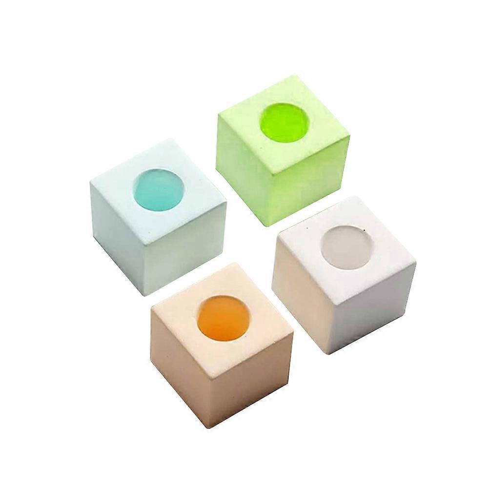 Bathroom Basin Toothbrush Storage Minimalism Design Pen Storage Hygienic Solution Green Color Diatomite Made 4Pcs