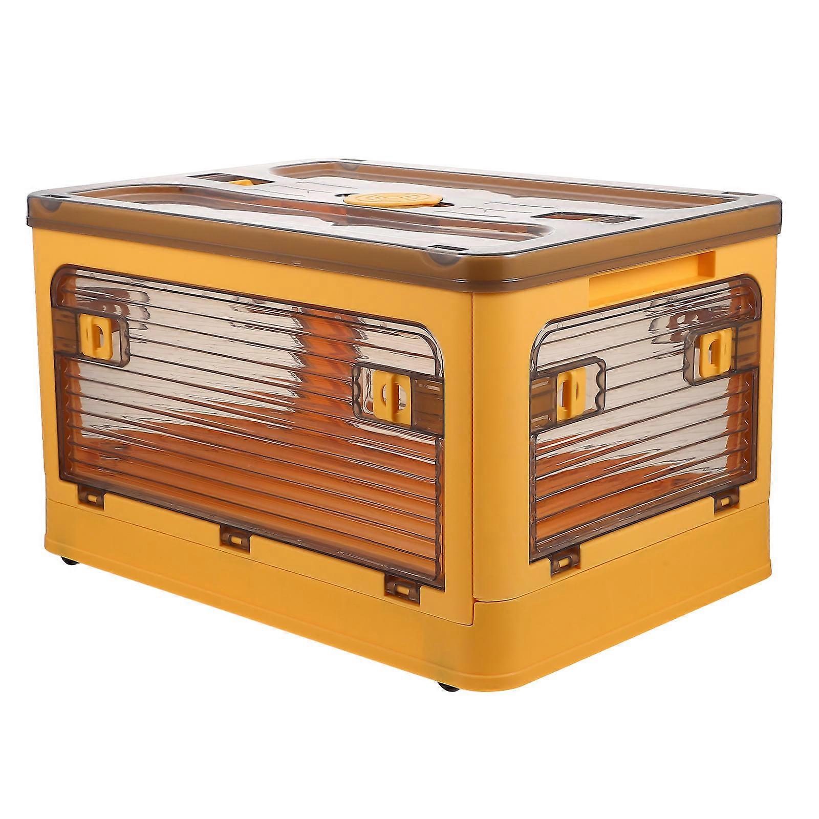 Stackable Plastic Storage Box Foldable Organizer Container 40.5X29X24CM Home Use 1Set