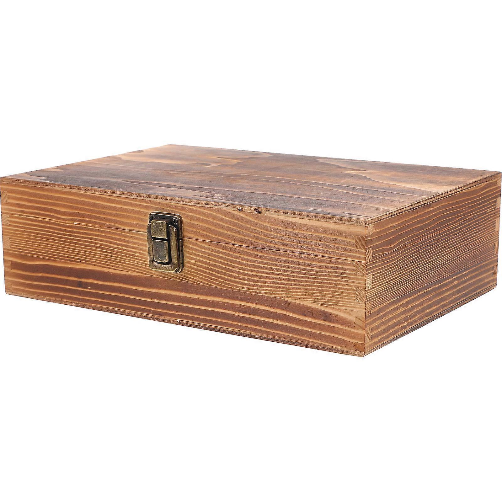 Decorative Wood Box for Storage Use 4Pcs Wooden Keepsake Storage Containers
