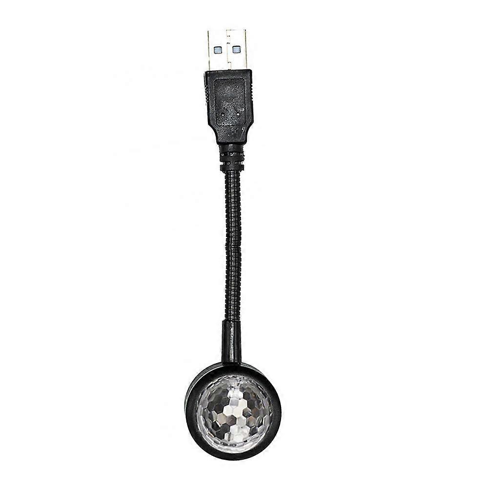 USB Night Light 2Pcs Ambient Lighting Romantic Decoration Car Ceiling Light Black Round For Drivers