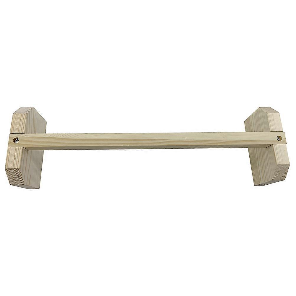 Parrot Perch Wood Stand Toy for Standing Use 2Pcs Beige Smooth Stand