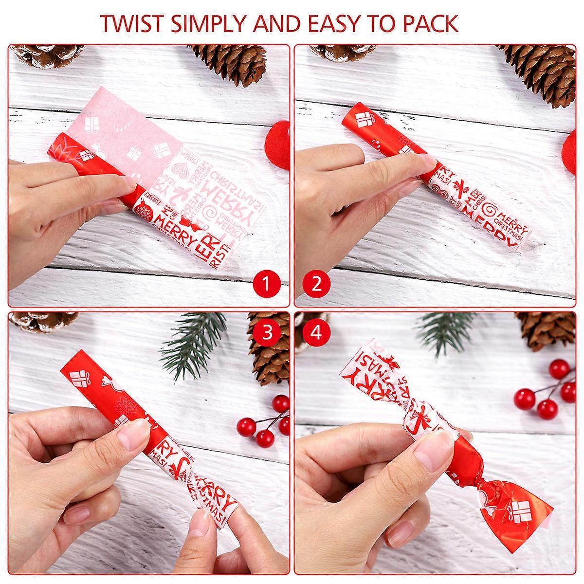 Christmas Nougat Wrapping Paper Sugar Wrapper for Wrapping 2Pcs