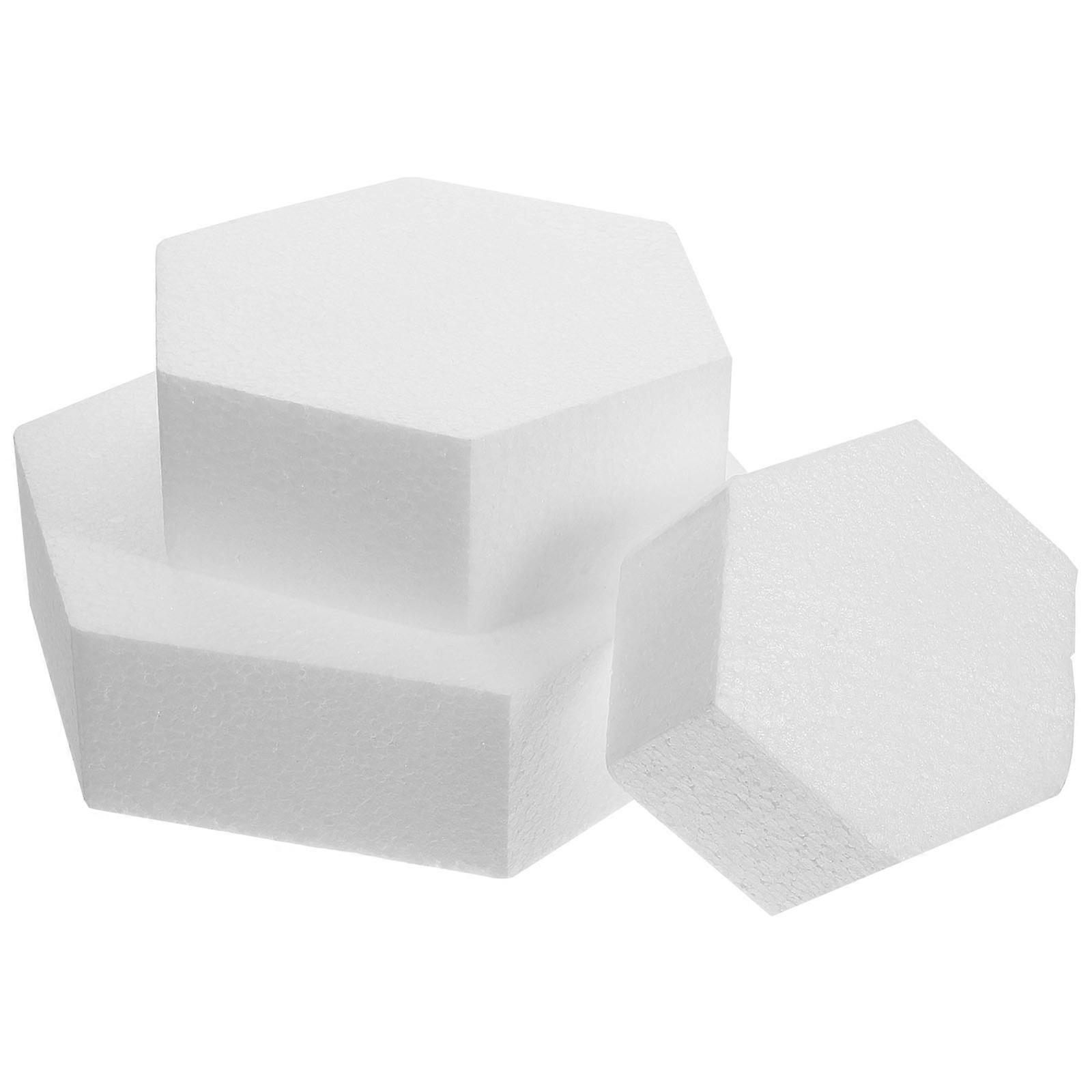 Cake Decorating Tools Hexagon Shape Foams Home Bakery 15.00X15.00X5.00cm Practice Accessory 3Pcs