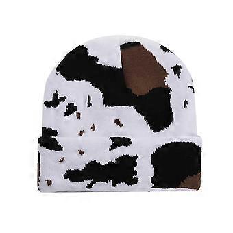 Cow Print Highland Cow Beanie Womens, Men Fall Winter Cuffed Beanie Hat Warm Knit Hats Stretch Fashion Cap