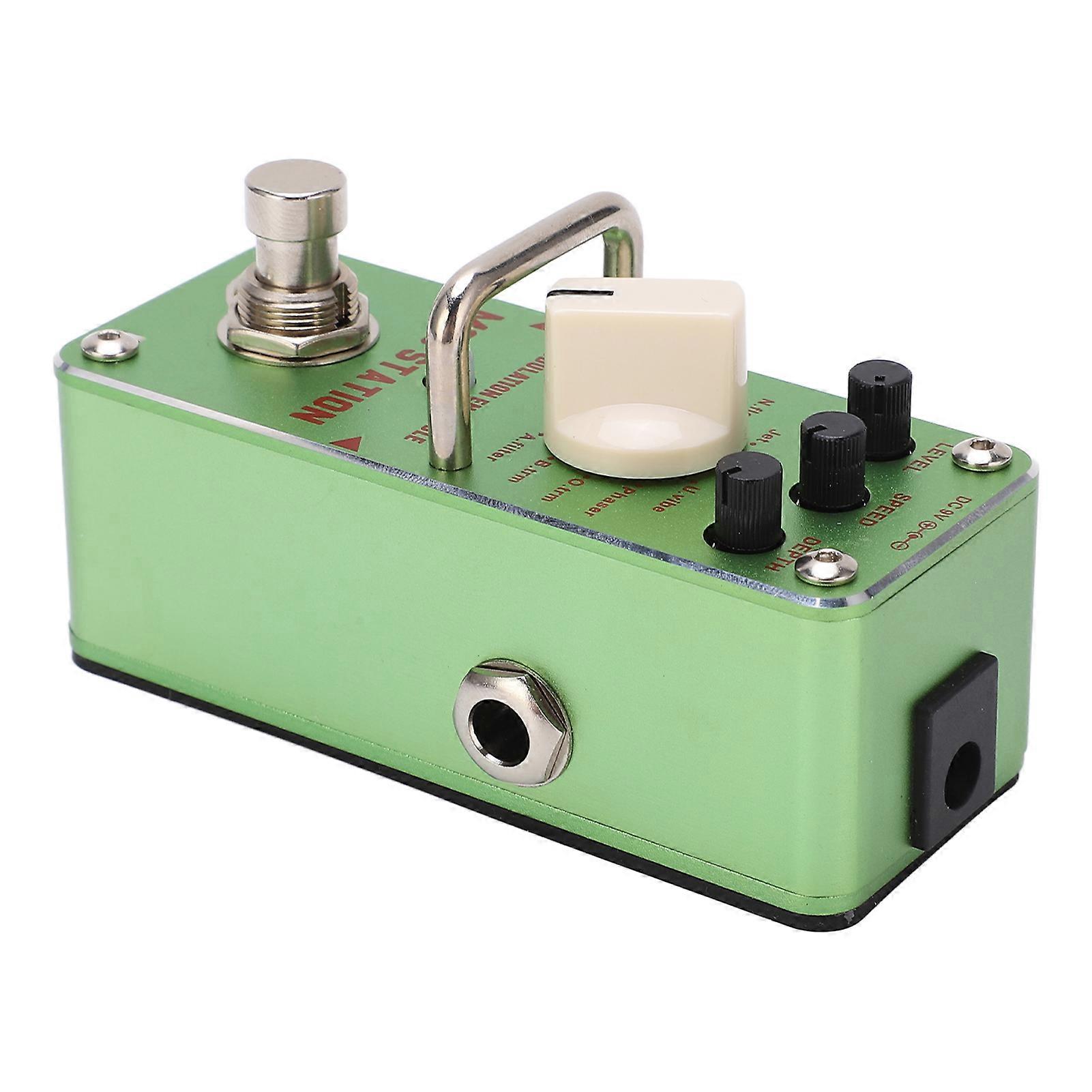 MOD STATION Guitar Effect Pedal 11 Modulation Effects Green Metal Shell