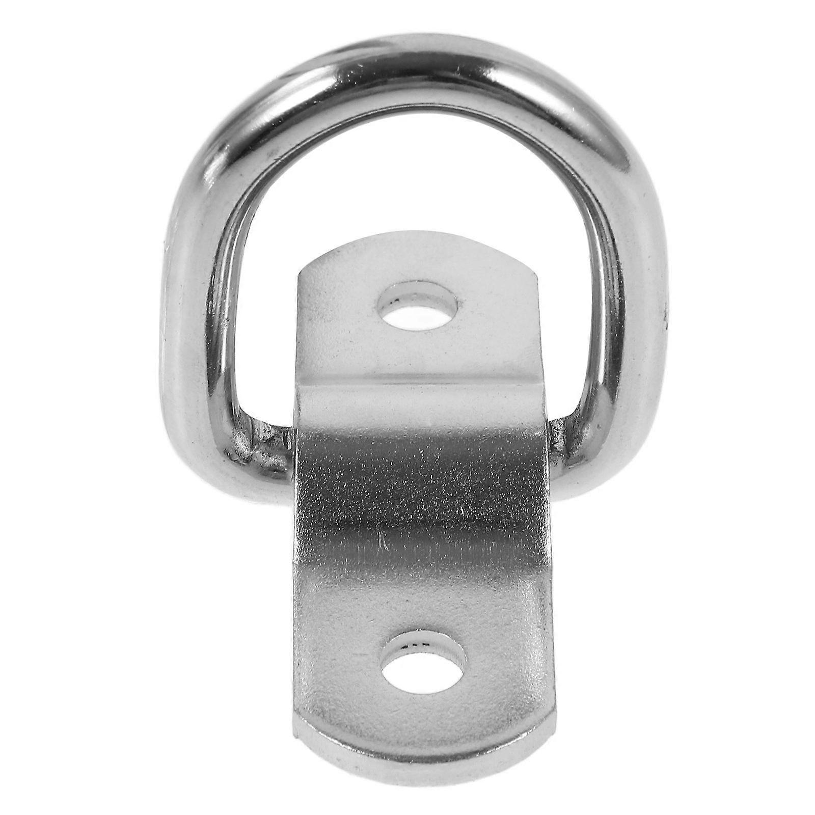 Trailer Tie Down Anchor D Ring for Lock Use Silver Iron