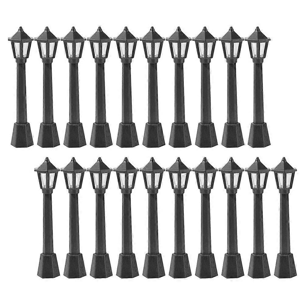Plastic Miniature Street Light Simulation for Decoration 20Pcs