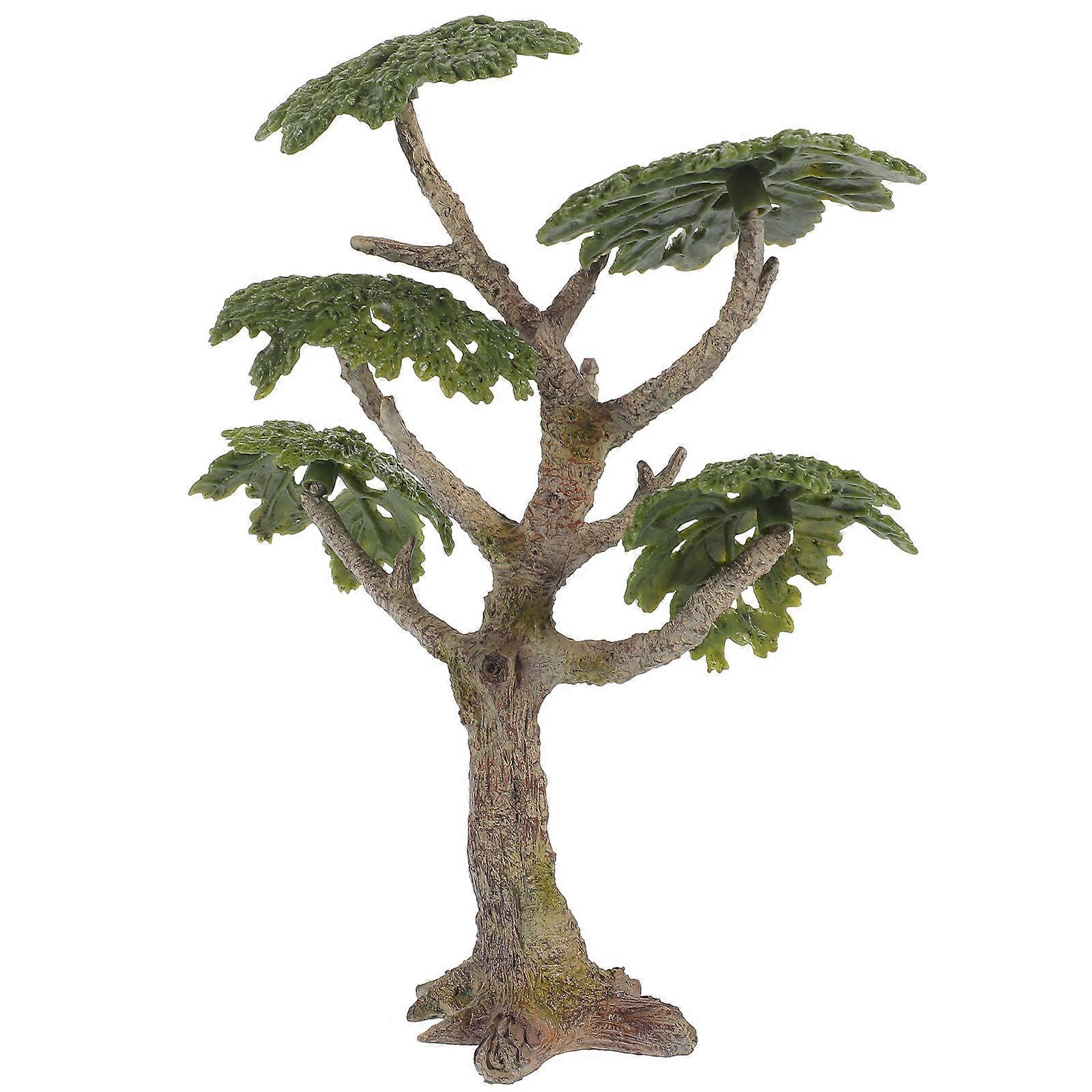 Simulation Tree Ornament 3Pcs TPR Material Tree Shape Indoor Decoration Landscape Decor Realistic Design