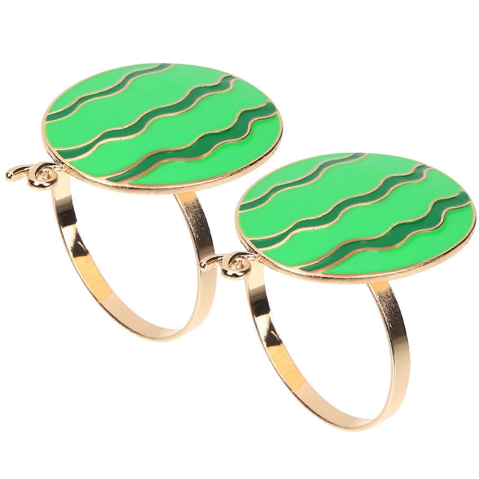 Fruit Napkin Holder Watermelon Pattern for Decoration Napkin Rings 8Pcs