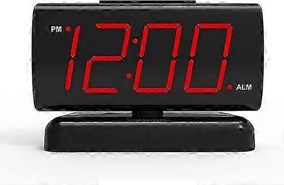 Alarm Clock for Bedroom, 5" Large LED Digital Clock for Seniors, Dimmable Simple Alarm Clocks for Bedrooms, Volume Adjustable/Snooze/Battery Backup/Sw