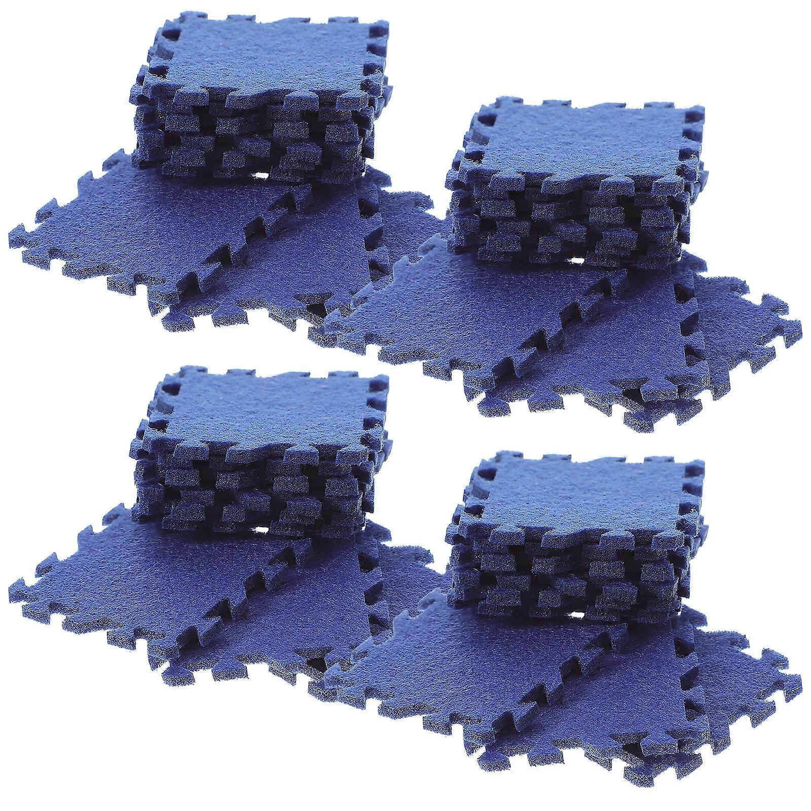 Mini Floor Mat Decor for Decor 144Pcs Blue Mini House Ground Mats