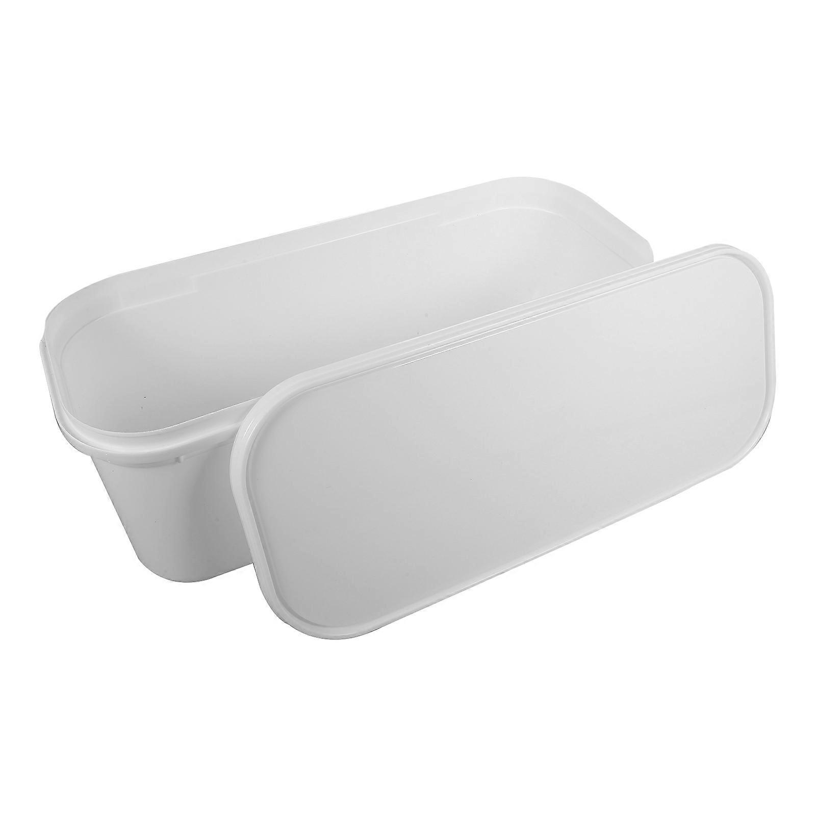 Reusable Ice Cream Bucket White PP Material for Storage Use