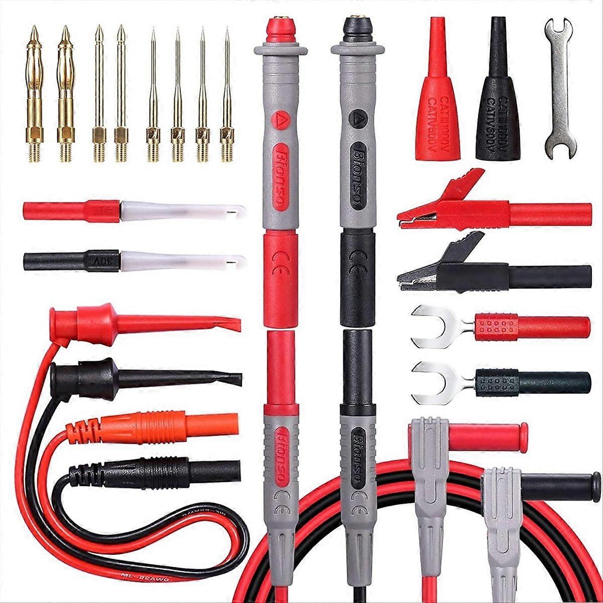 23 PCS Multimeter Leads Kit, Professional and Upgraded Test Leads Set with Multimeter Probes, Alliga