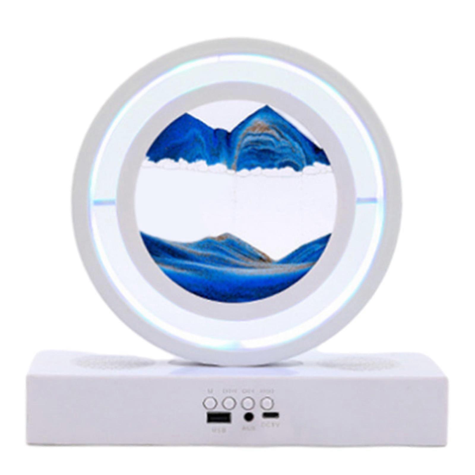 Bluetooth Audio Quicksand Painting Mood Table Lamp, Night Light for Bedroom, Compatible with XYZ, Decorative Gift