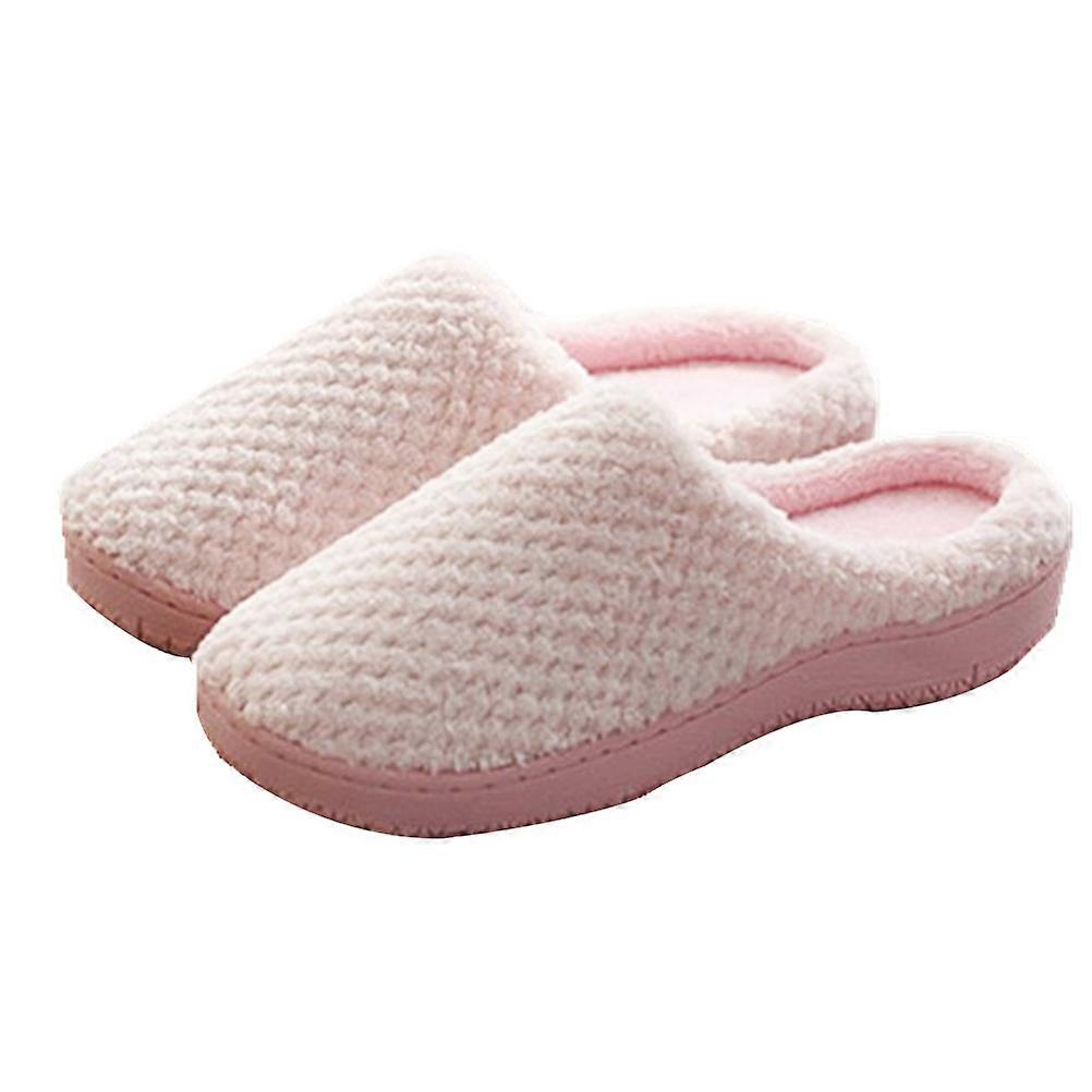 Winter Slippers Memory Foam Anti-Slip Cotton Slippers for Home 1Pair