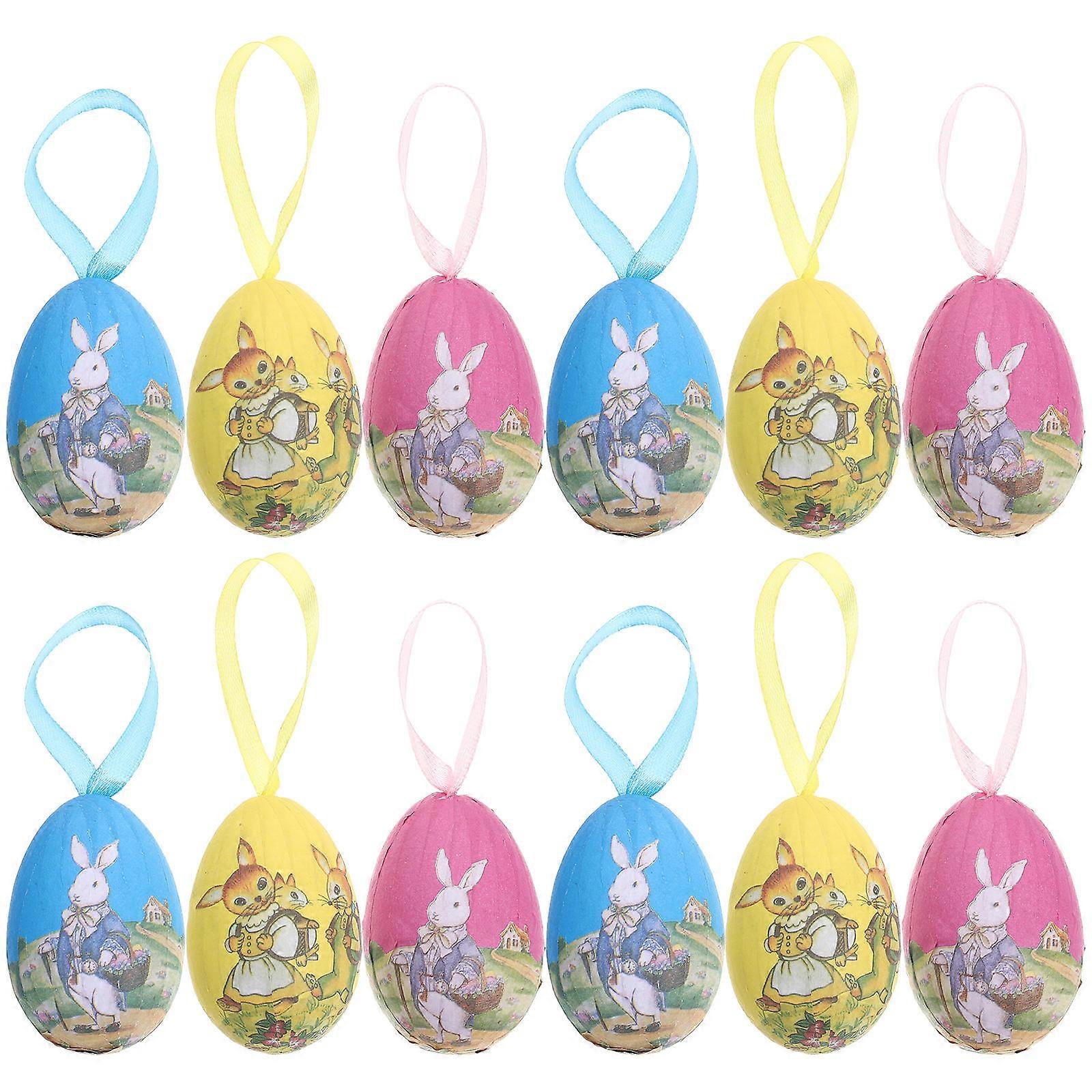Adorable Egg Ornament Party Supplies Chicken Pattern Mixed Style 25Pack