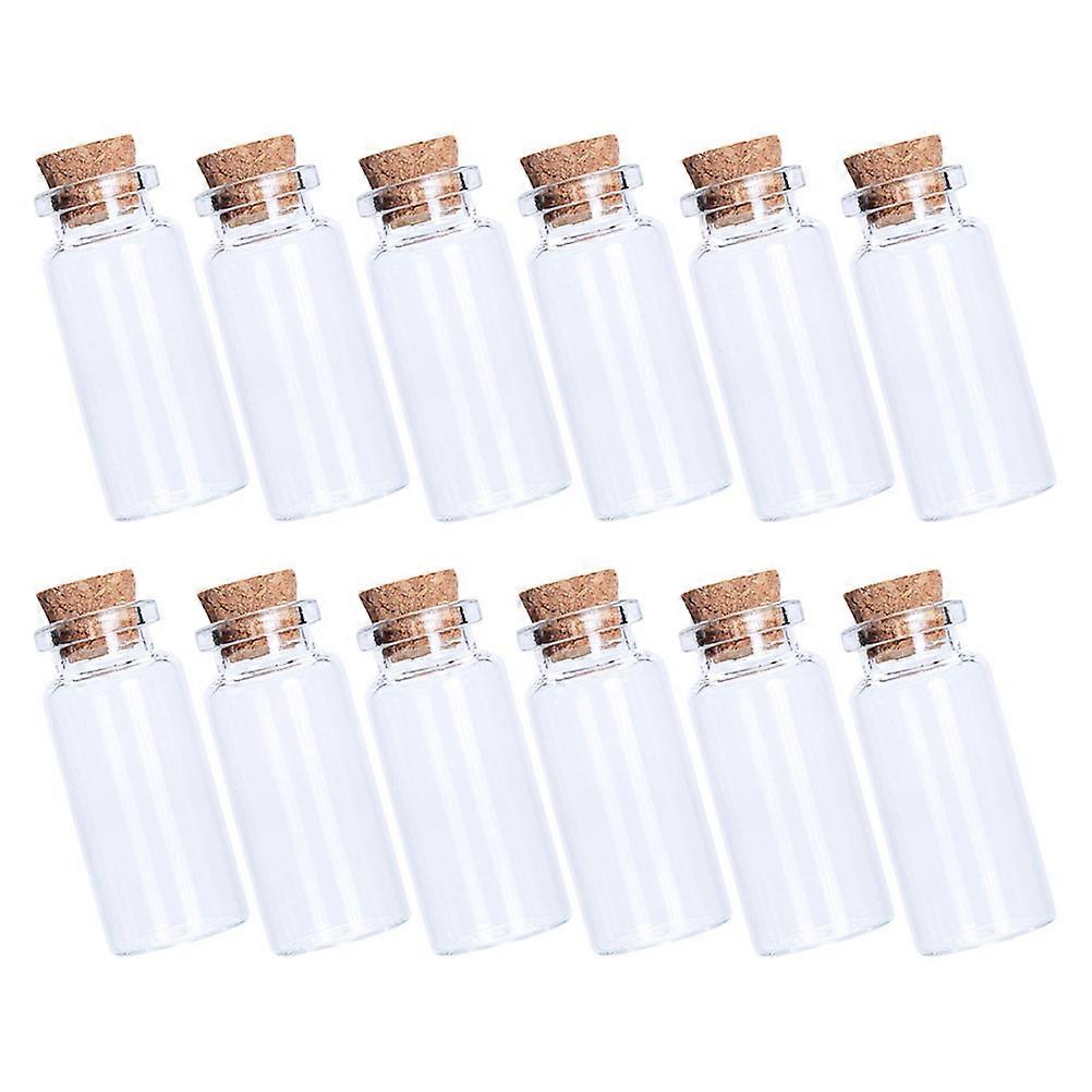 Soft Corked Glass Bottles for Storage 20Pcs Transparent Wishing Bottles Containers