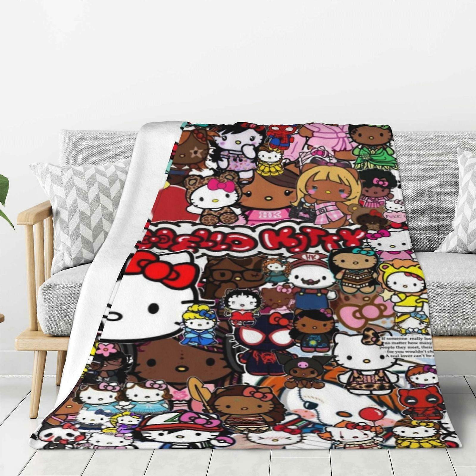 Hello Kitty Fleece Blanket Super Soft Cozy Throw Blanket, Kids Bedding Features - Super Soft 60"X50"