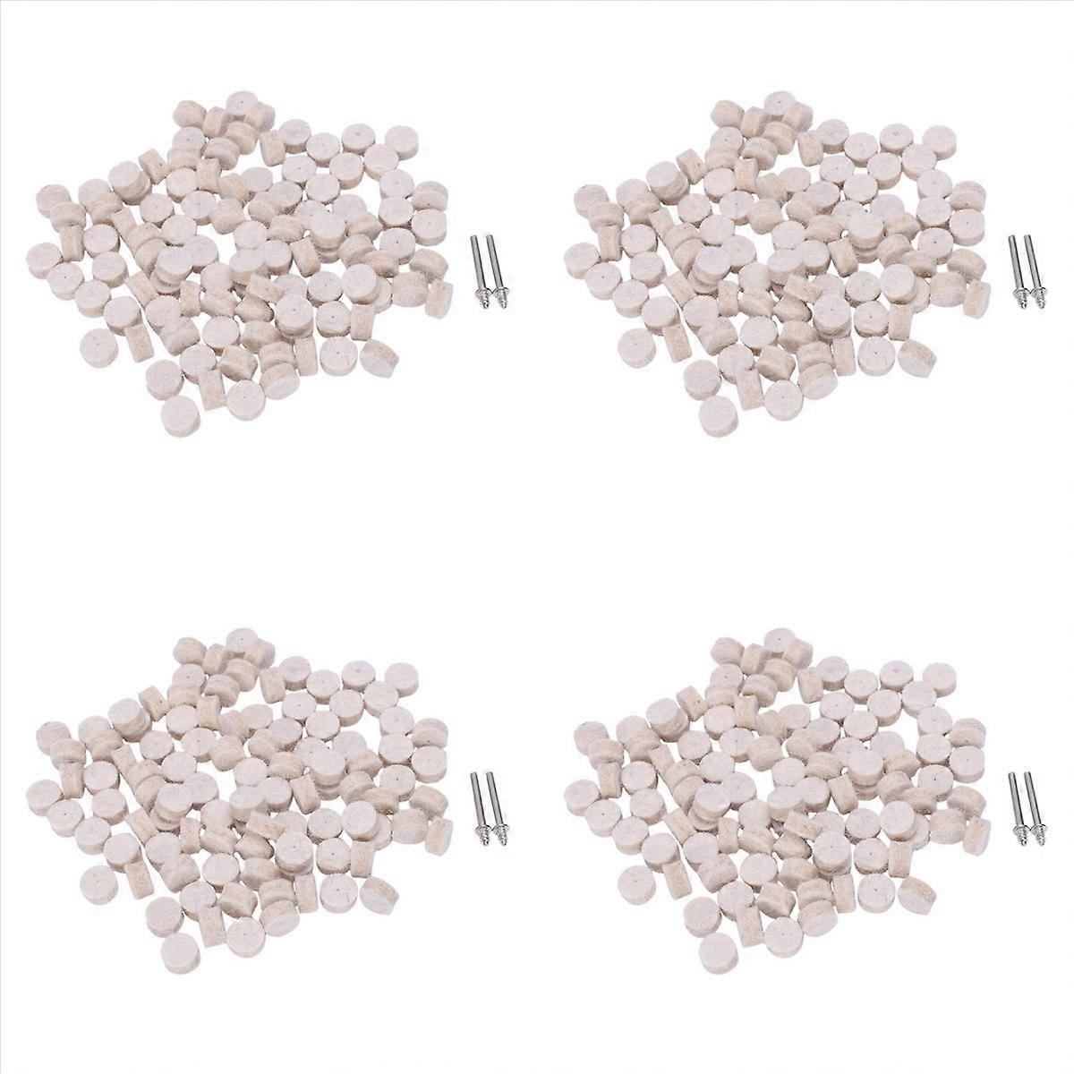 100pcs Wool Felt Polishing Buffing Round Wheel Tool + 2 Shank