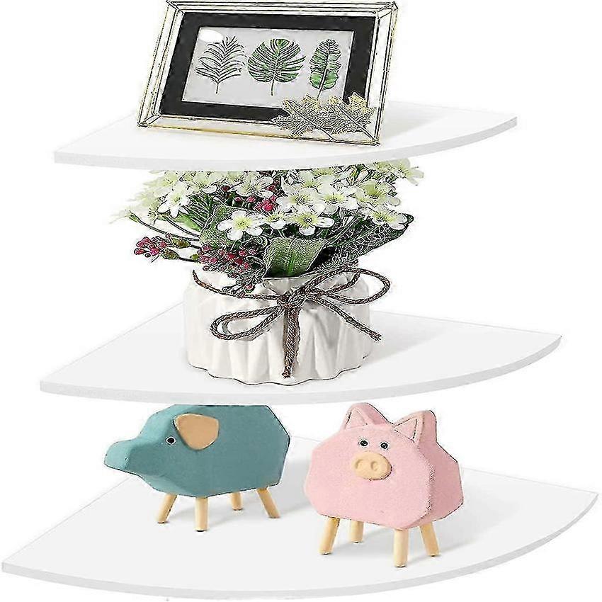 Floating Shelves Set 3 Pcs Wall Mounted Modern PVC 60cm