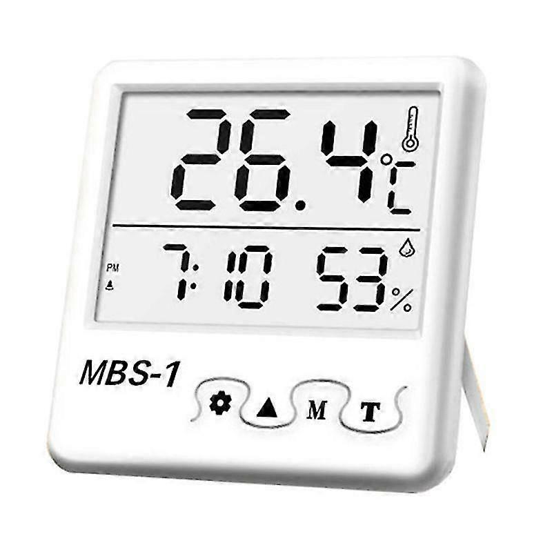 Indoor Room Hygrometer Thermometer Lcd Digital Temperature Humidity Meter Clock