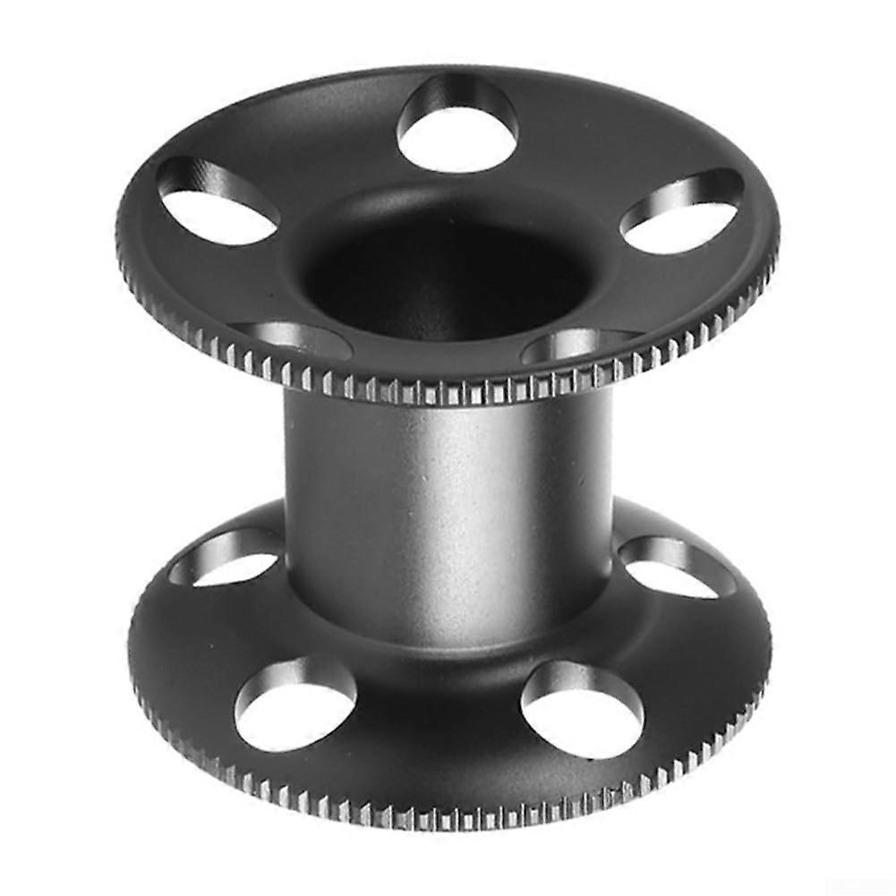 Scuba Diving Reel Aluminum Alloy Hollow Frame Curved Handle For Comfortable Underwater Use Black