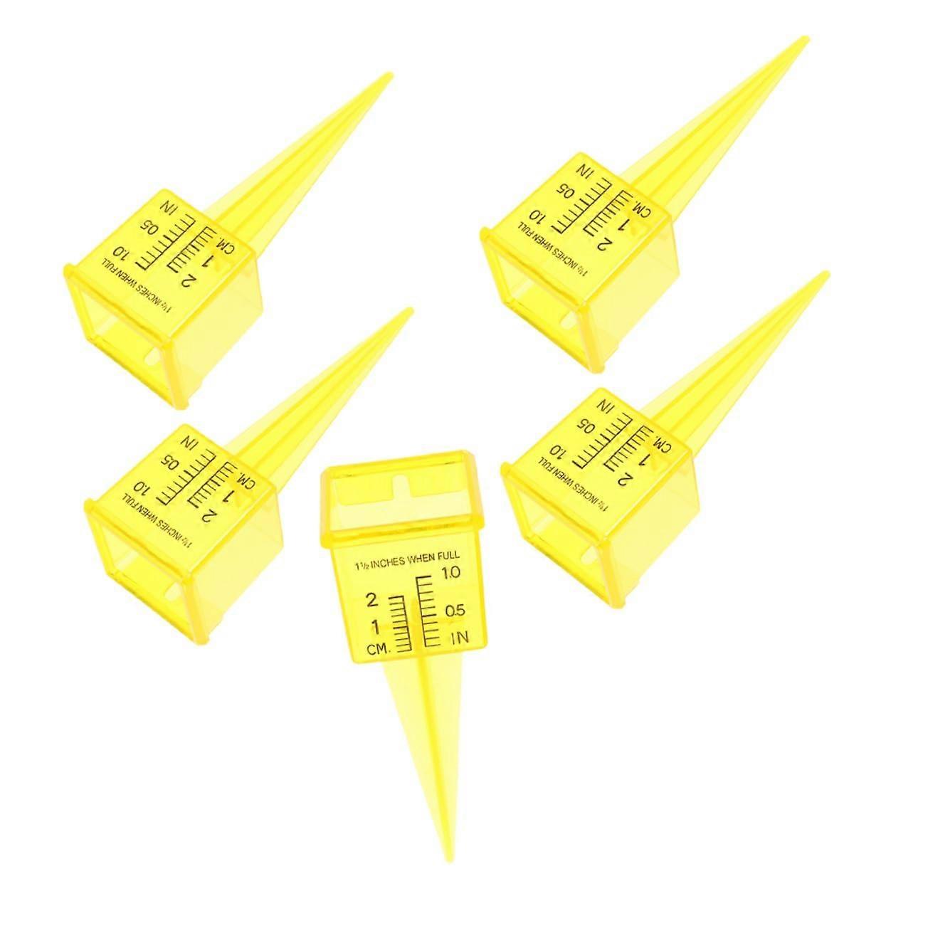 Sprinkler Rain Gauge 5Pack, Plastic Outdoor Garden Water Measurement, Lawn Water Level Monitoring, Dual Rain and Monitoring Function
