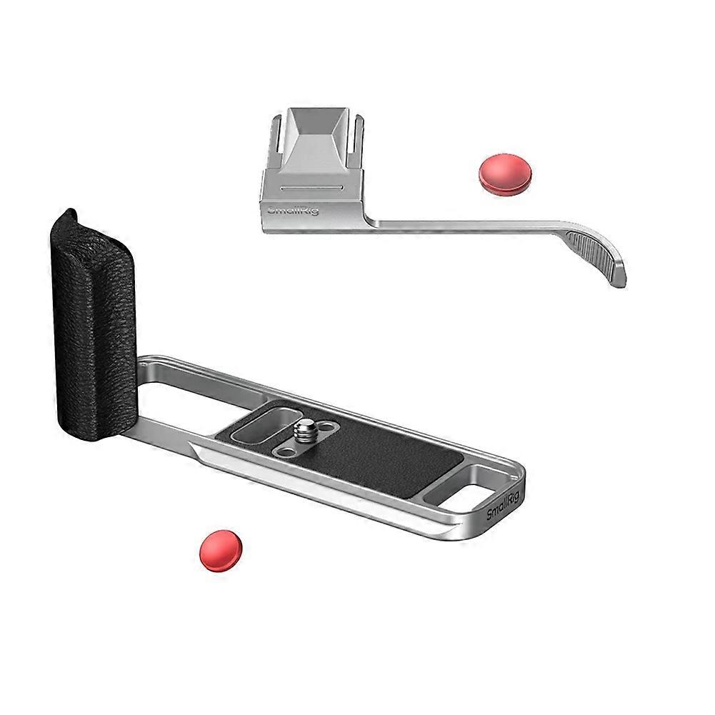 SmallRig X-E5 L-Shaped Mount Plate with Silicone Handle for FUJIFILM X-E5, Thumb Grip with Shutter Release Button Kit B
