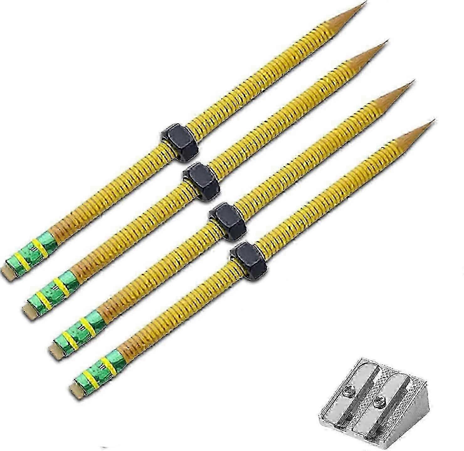 2Pcs ADHD Pencil, Threaded Pencil Fidget, Threaded Pencils for ADHD, Twist and Write Weighted Wooden Pencils Fidgets, Decompression Pen with Rota