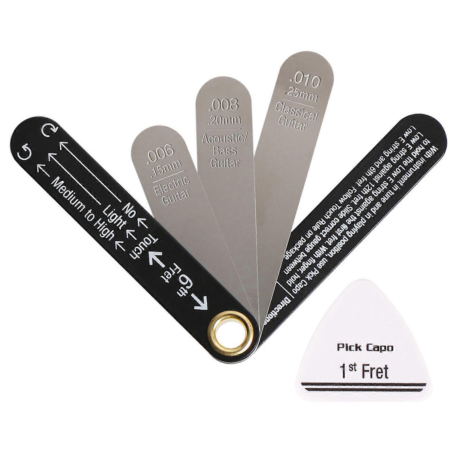 Guitar String Height Ruler Guitar String Measuring Device Plastic Texture Suitable for Musicians and Guitar Enthusiasts Multicolor