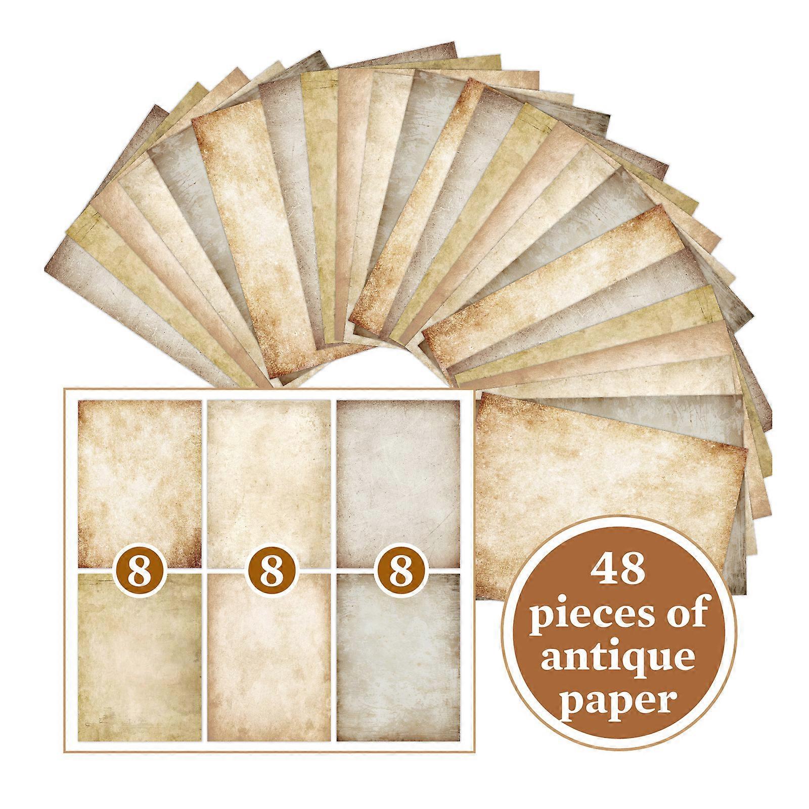 48 Sheets Retro Styles A4 Double Sided Printer Paper Printing Sheets For Artistic Design Craft Projects Office Supplies Multicolor