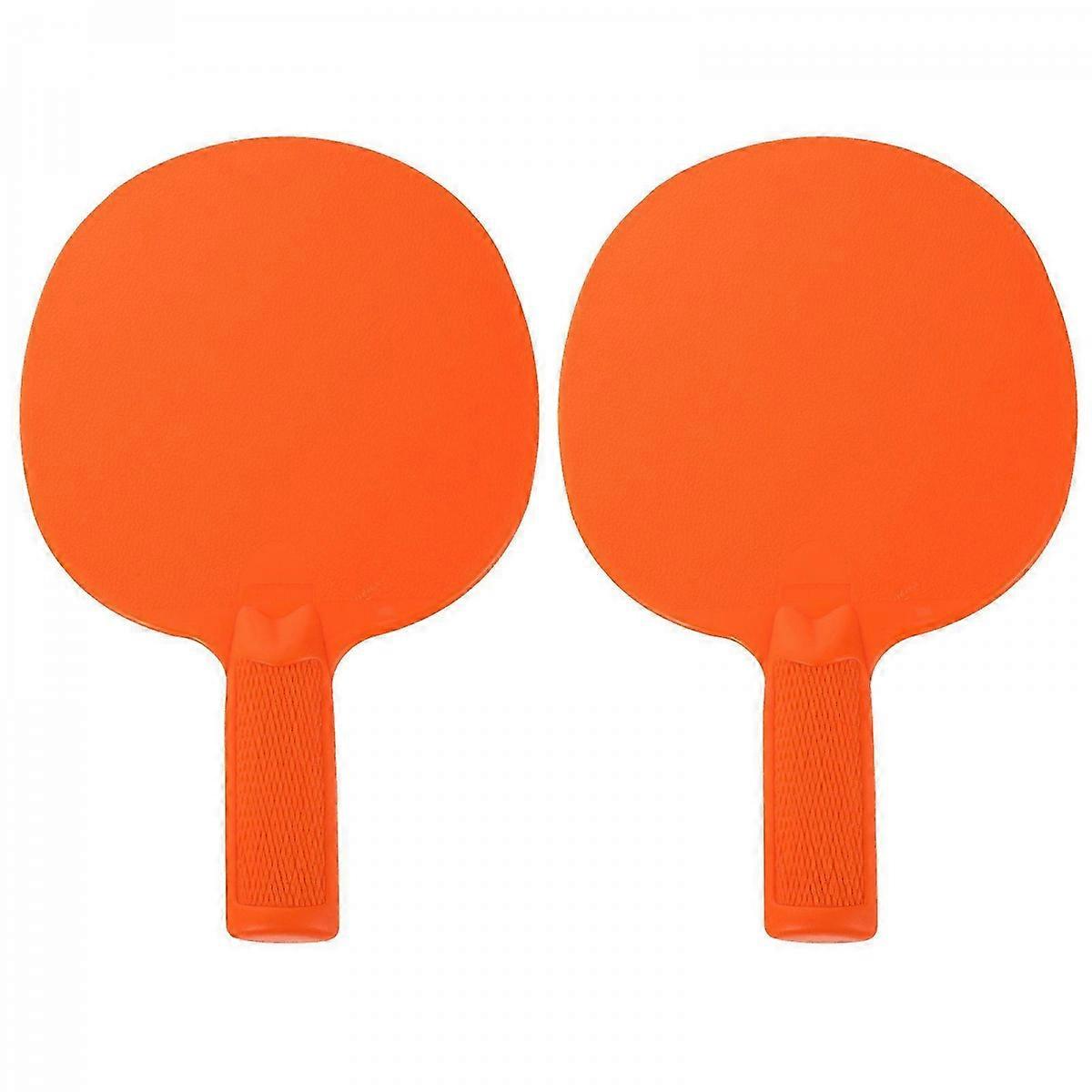 2pcs Plastic Table Tennis Paddle Set Lightweight Training Racket Pair For Beginners - Unbreakable Bat For Indoor Outdoor Training
