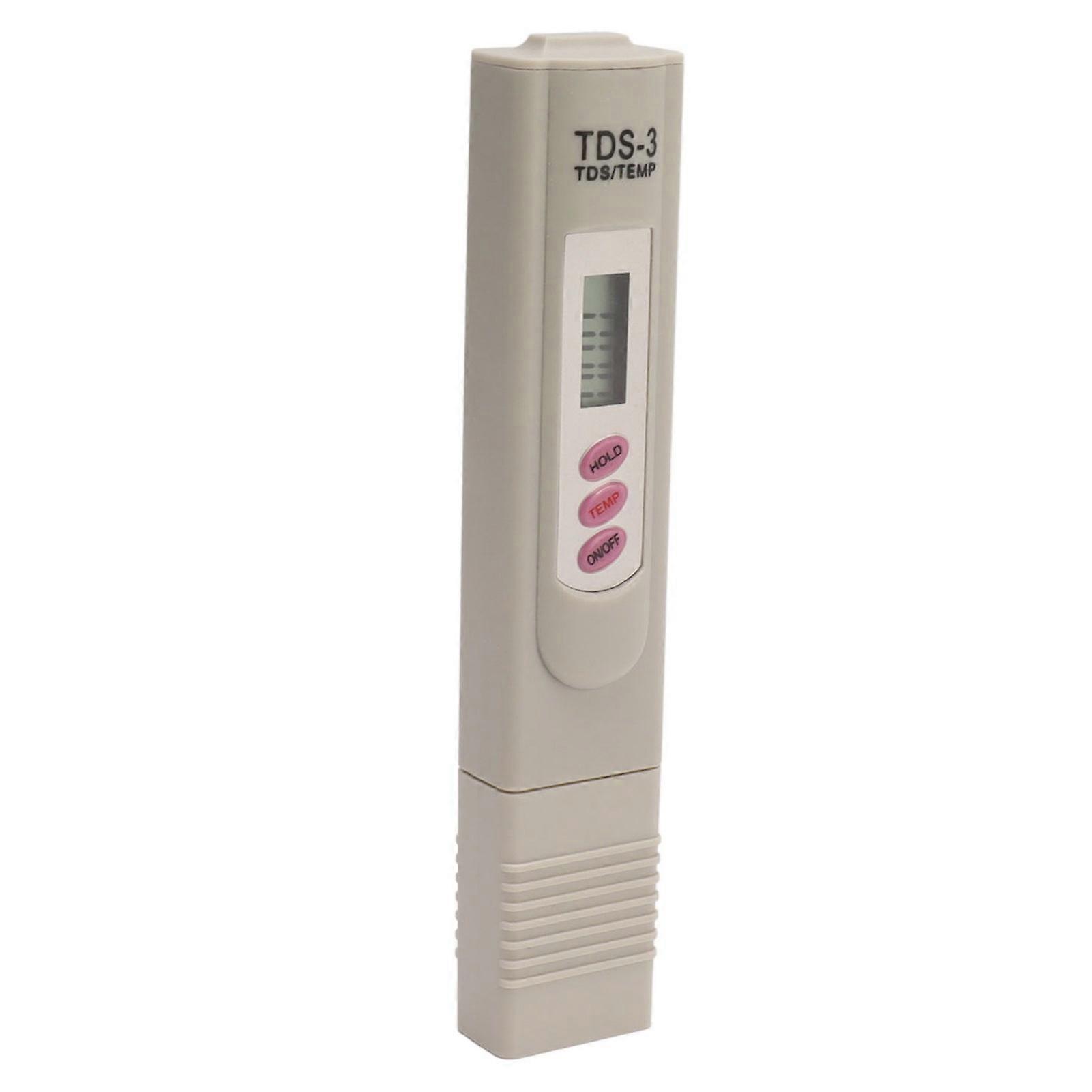 Portable Gray Water Quality Tester Meter 3 Button Digital Display Water Quality TDS Test Pen for Aquarium